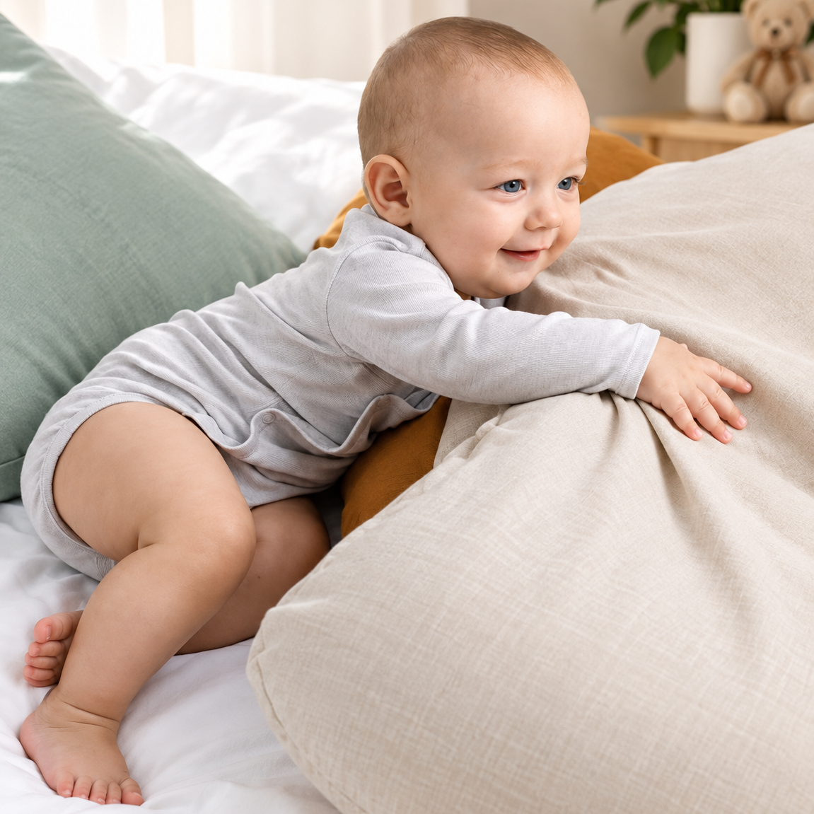 NID DOUILLET - Cocon Bébé Beige 75 × 45 cm